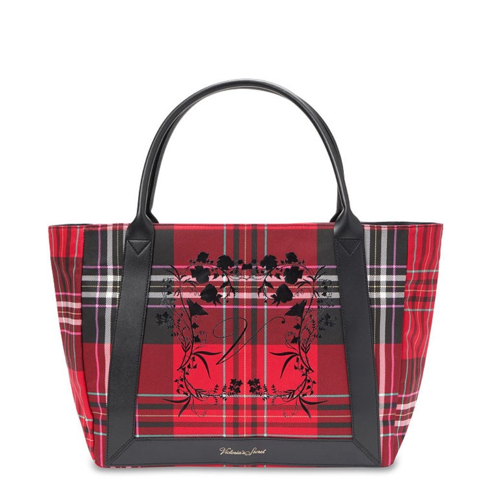 NWT VICTORIA'S SECRET Large Plaid Tote